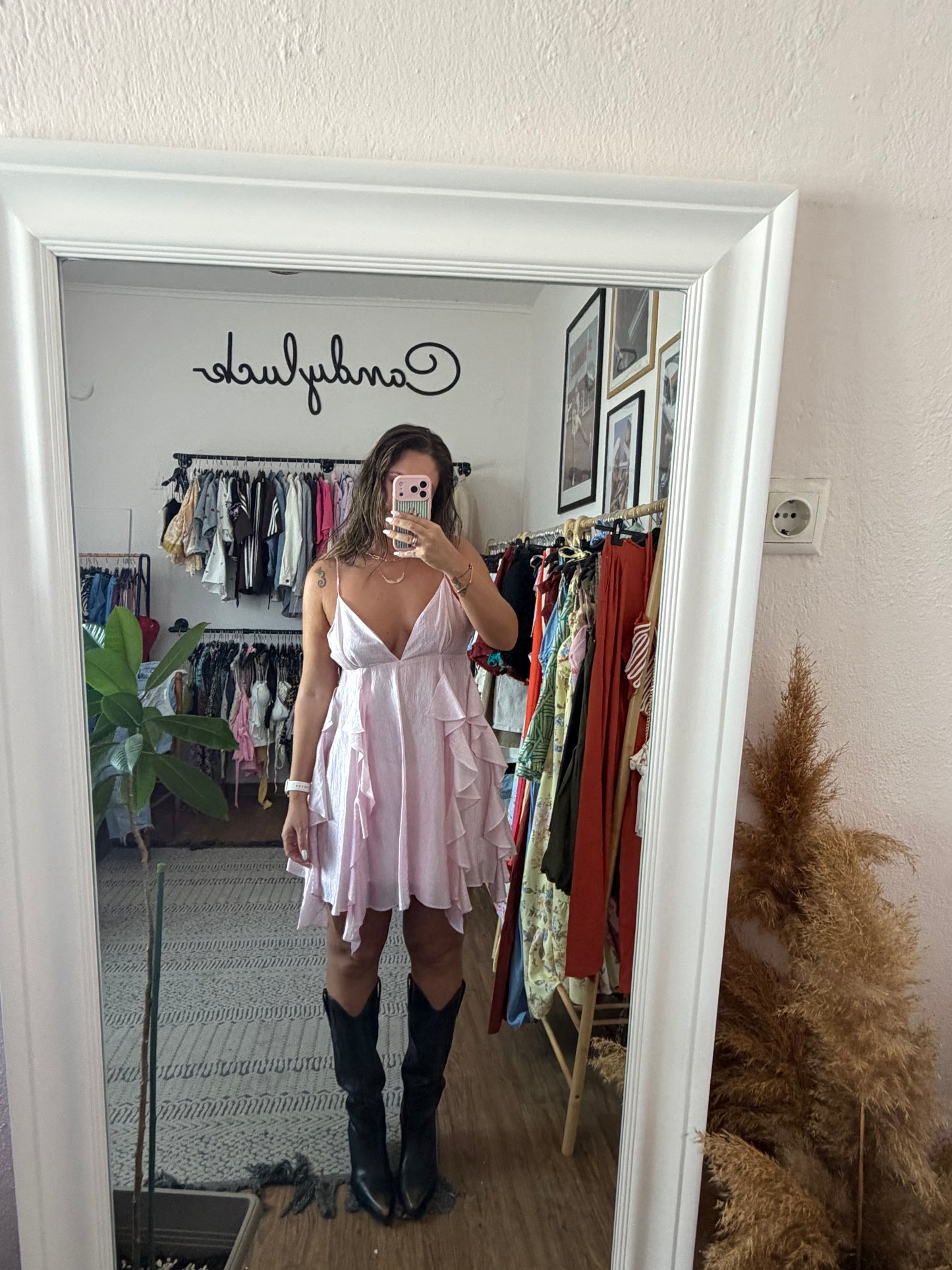 Mini pink dress