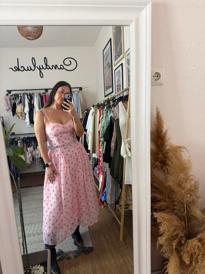 Pink midi dress