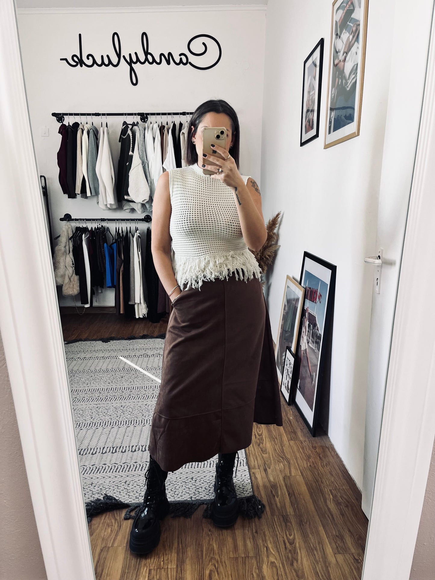 Black Knit Vest Πλεκτό γιλέκο