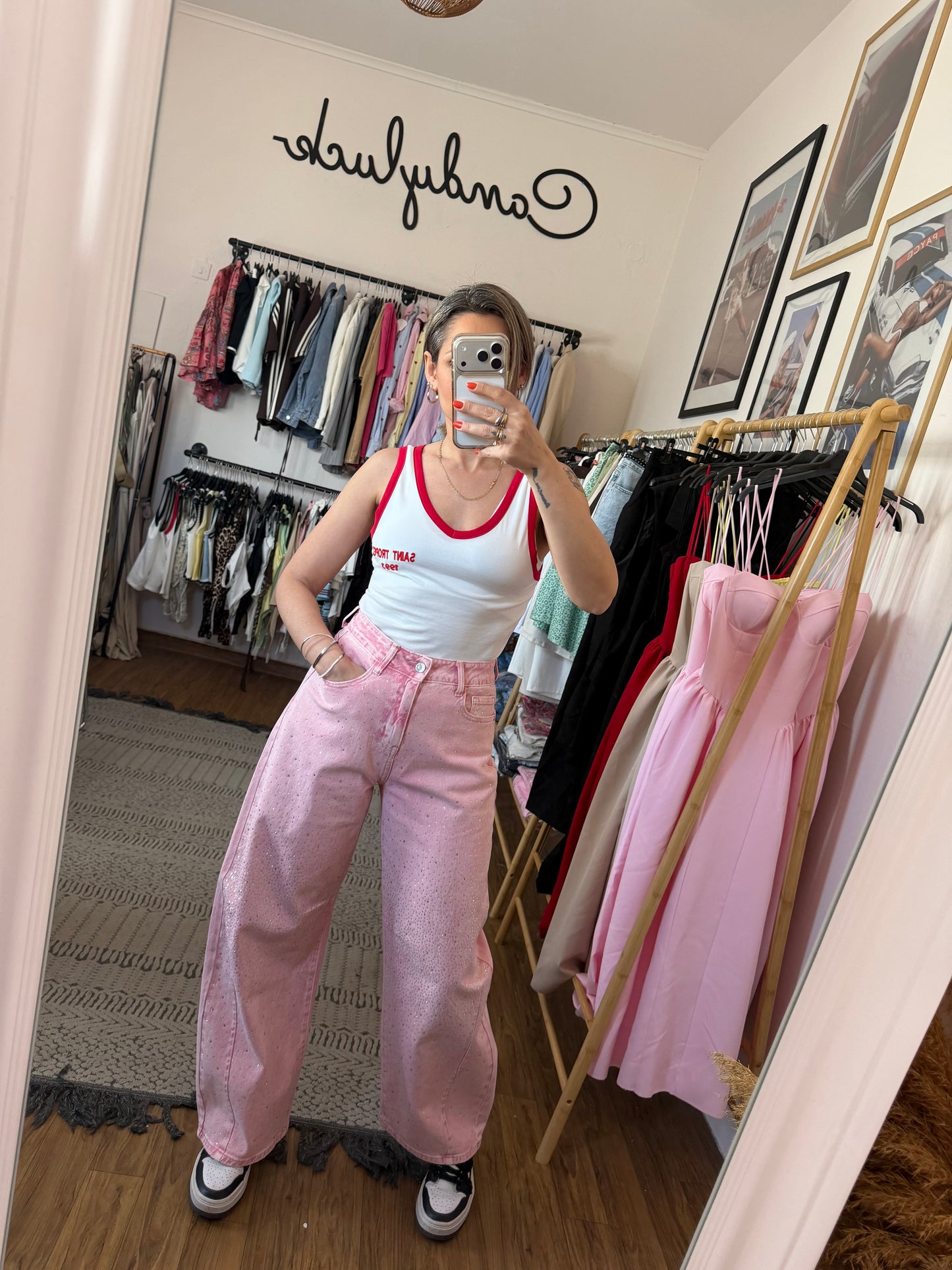 Pink Strass Jean