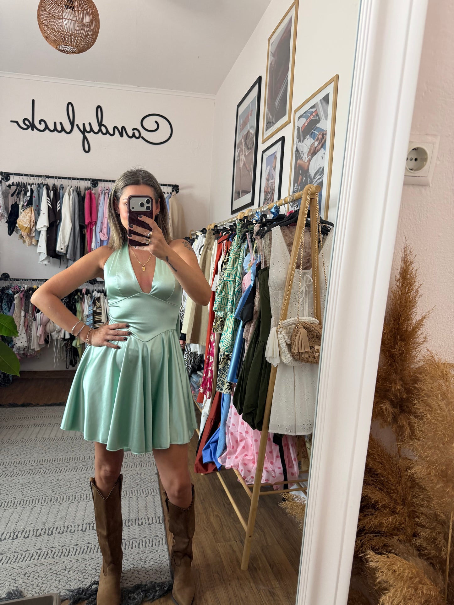 Satin mini dress