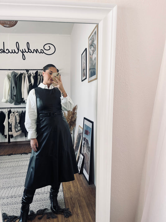 Μαύρο midi φόρεμα