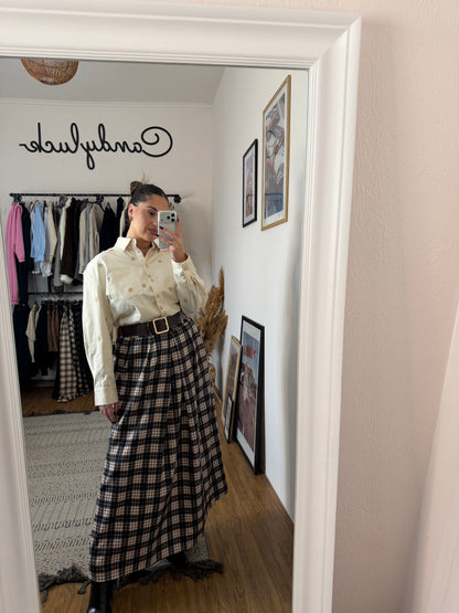 Plaid maxi skirt