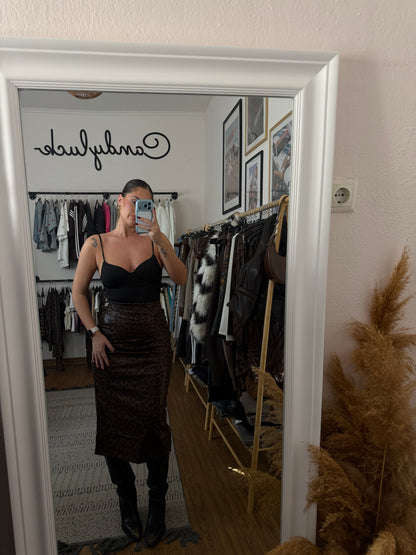 Leopar midi skirt