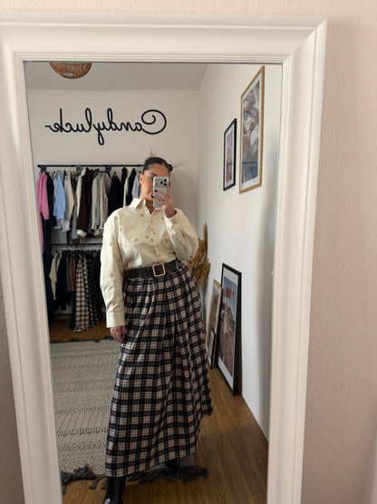 Plaid maxi skirt