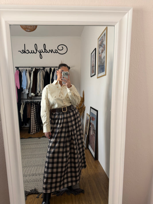 Plaid maxi skirt