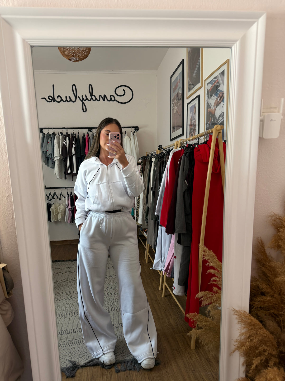 White tracksuit set