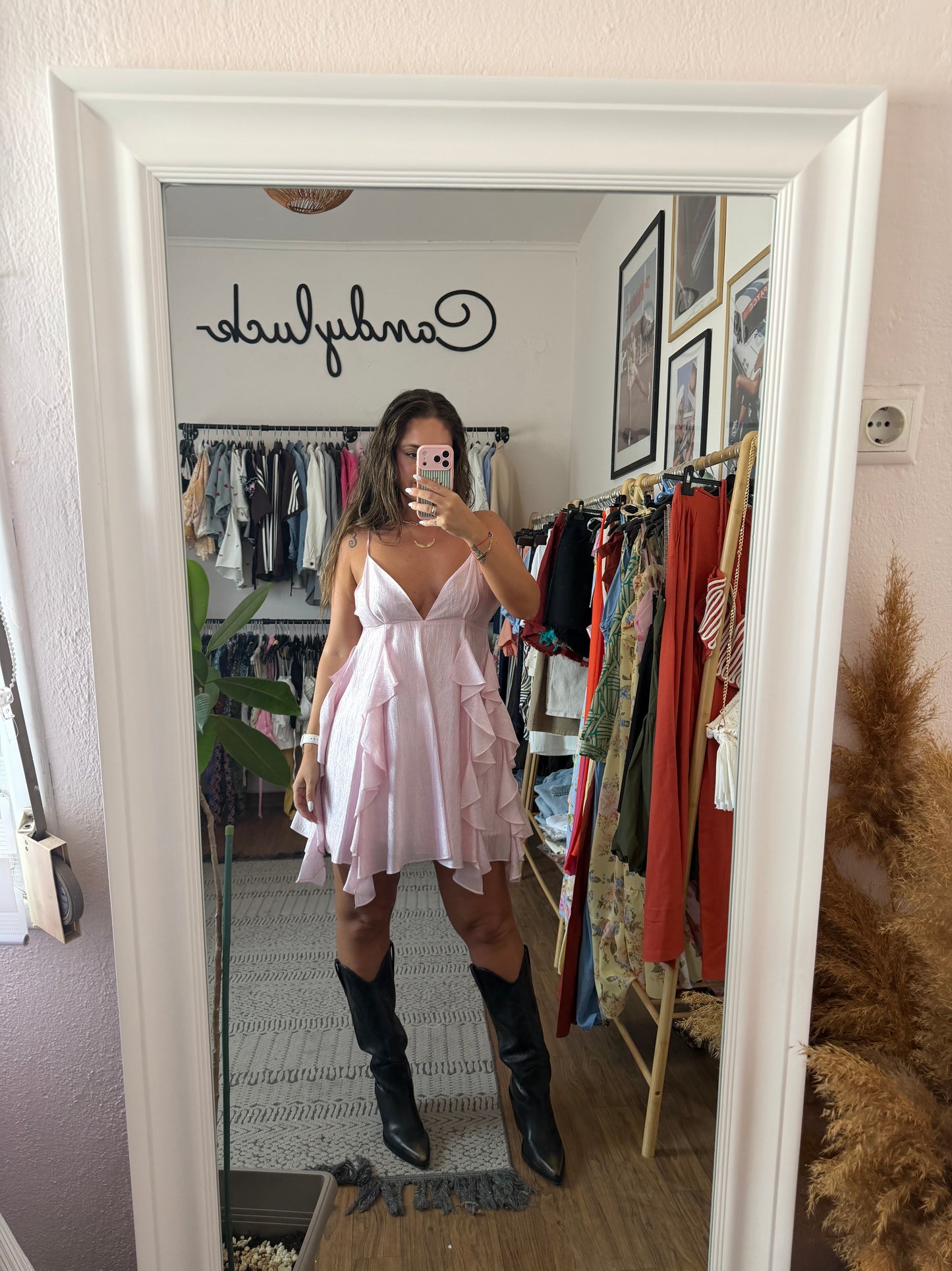 Mini pink dress