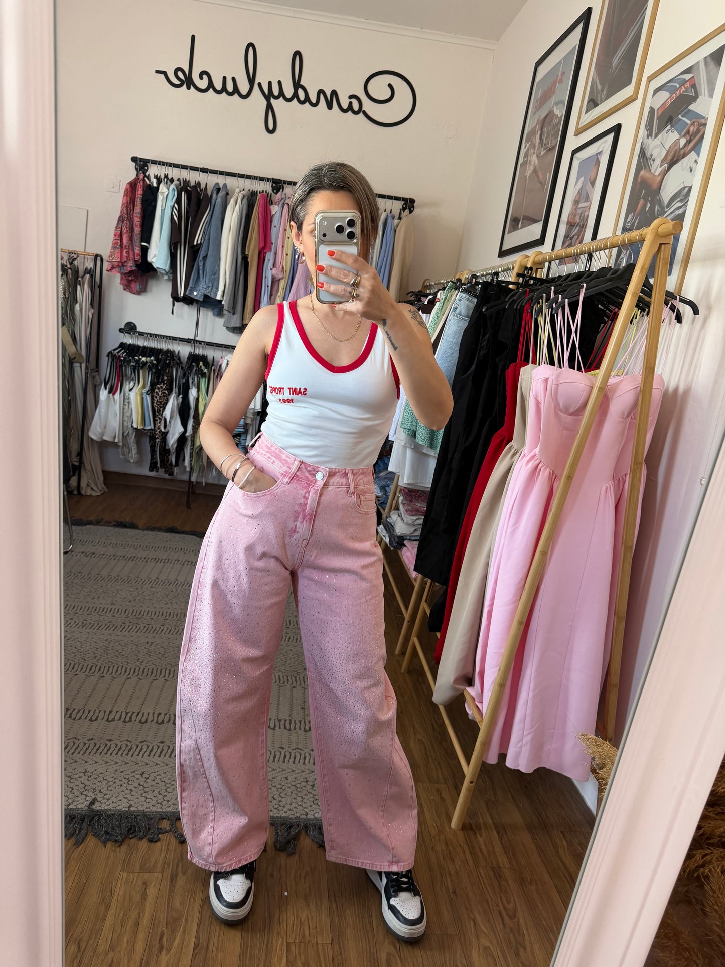 Pink Strass Jean