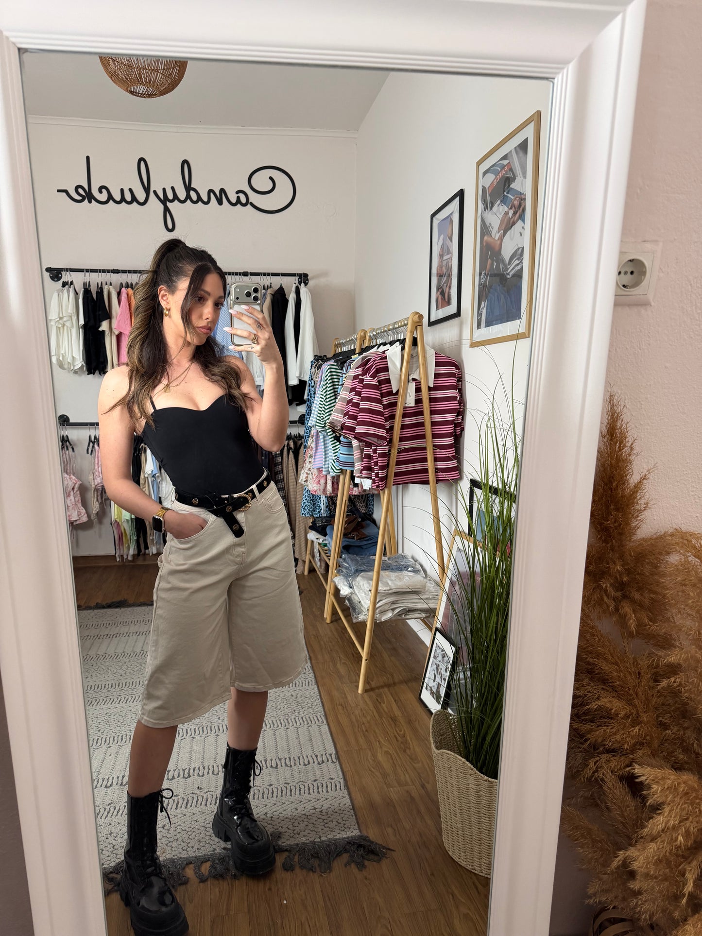 Denim shorts