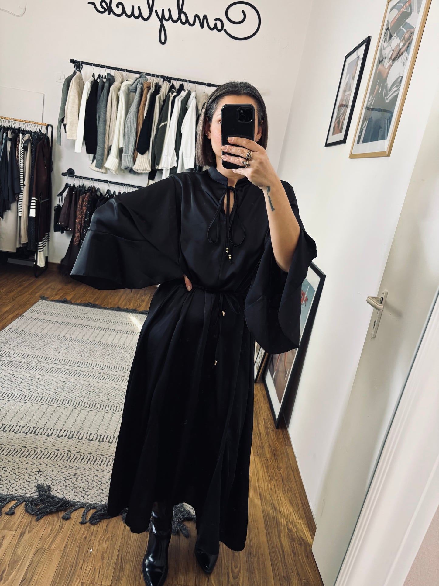 Saten one size dress